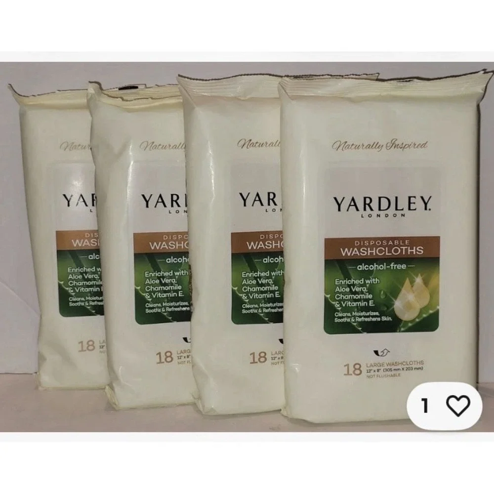 Disposable Washcloths 18/Pk by Yardley London 12 x 8